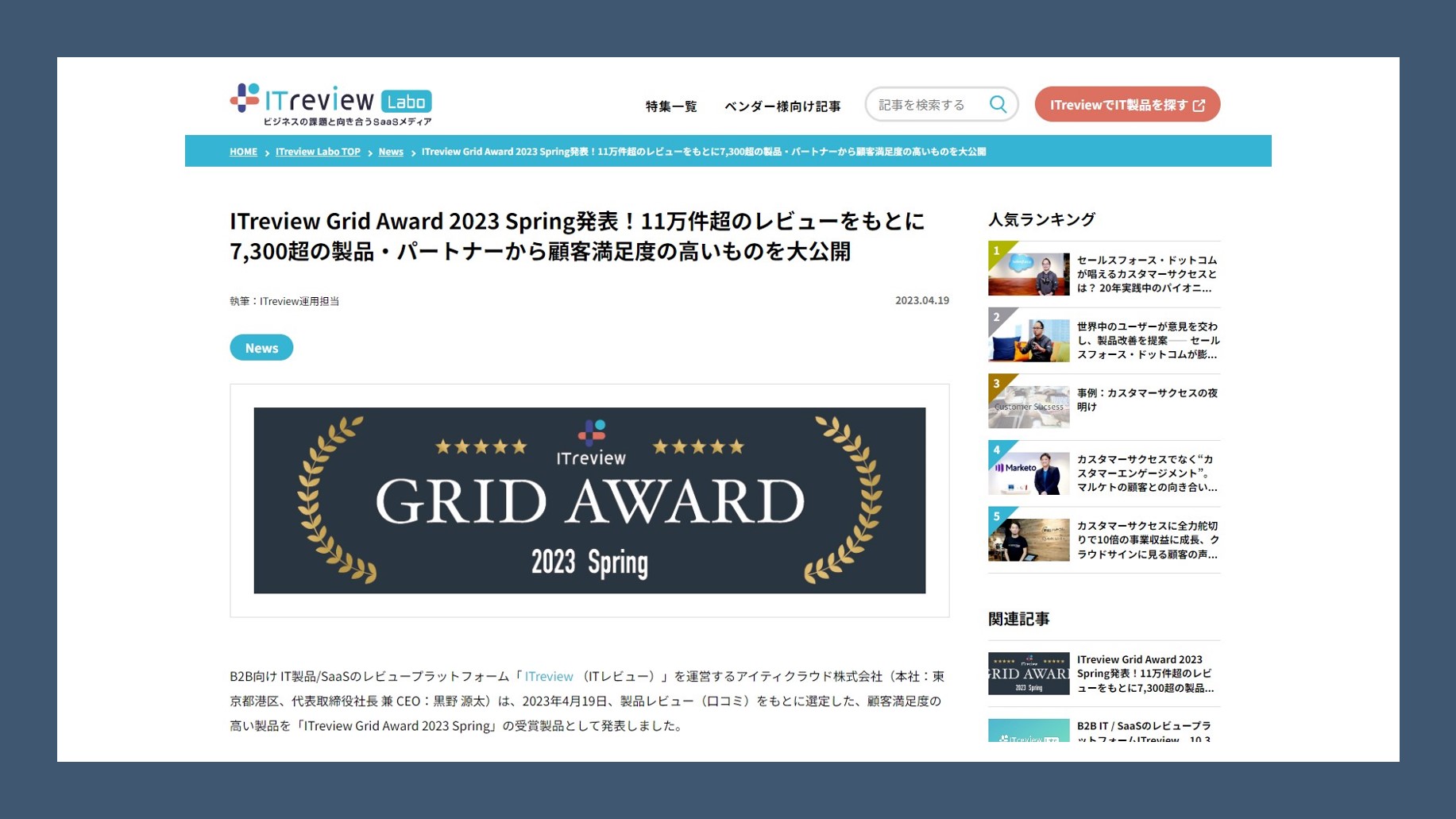 ITreview Grid Award 2023 Spring_R2